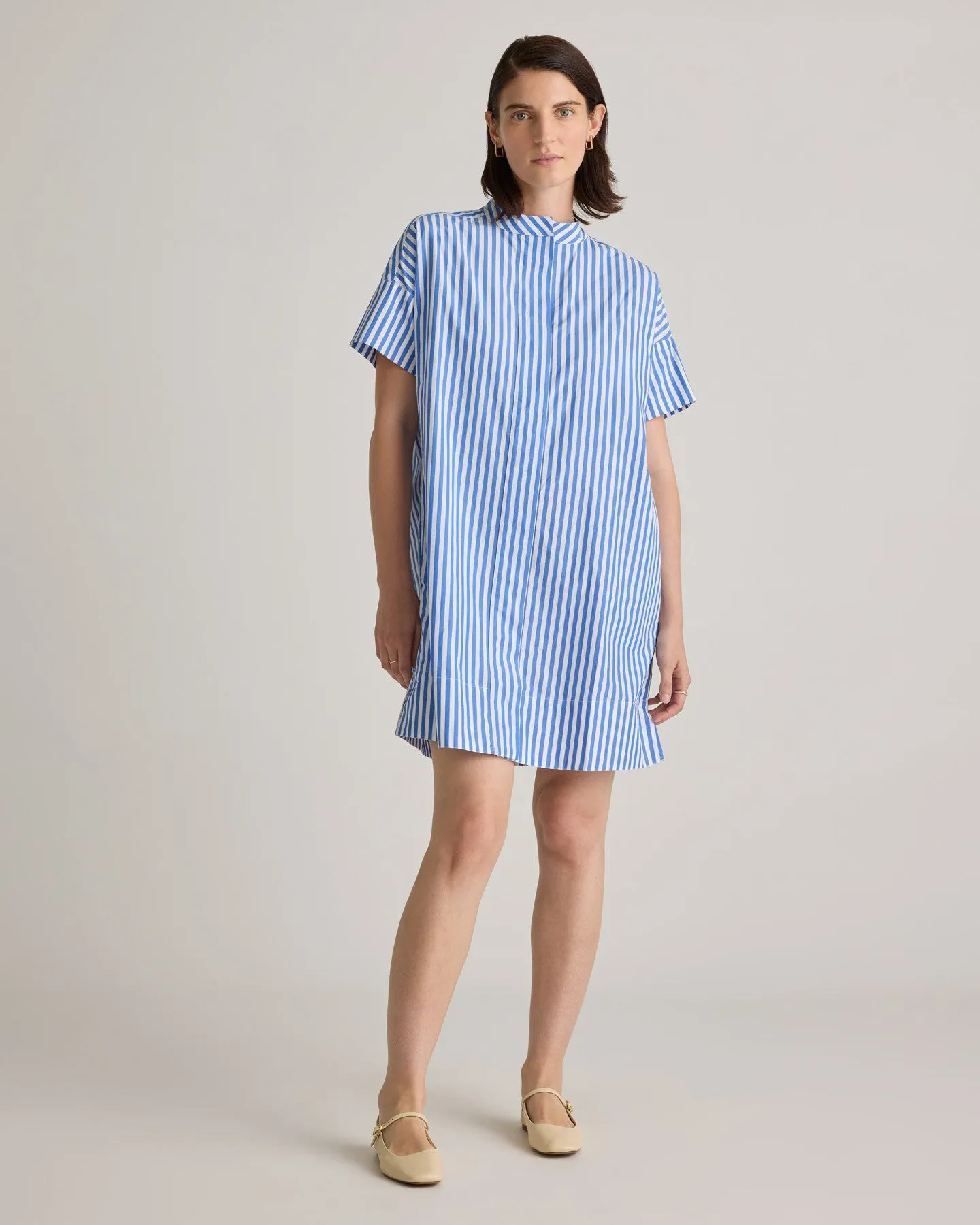 100% Organic Cotton Short Sleeve Shirt Dress