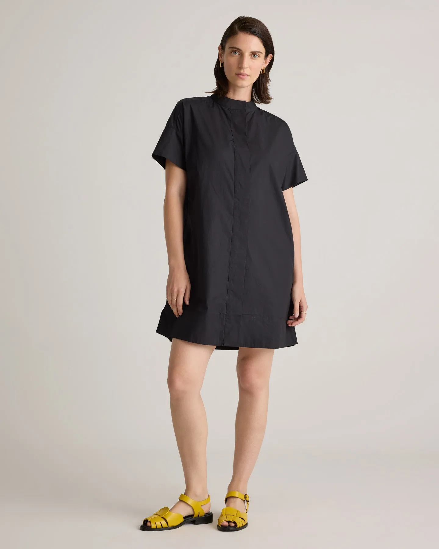 100% Organic Cotton Short Sleeve Shirt Dress