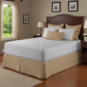 11 Inches Drop Bed Skirt Solid Sand Egyptian Cotton 1000TC