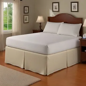8 Inches Drop Bed Skirt Ivory Solid Egyptian Cotton 1000TC