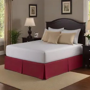 9 Inch Drop Bed Skirt Red Egyptian Cotton 1000TC