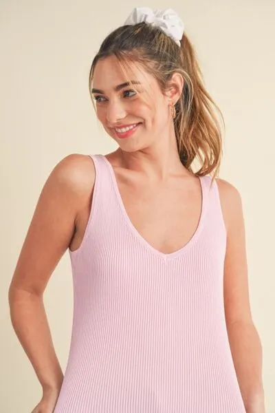 Aemi   Co Ribbed Wide Strap Knit Tank
