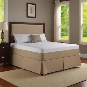 Bed Skirt 18" Inches Drop Beige Egyptian Cotton 1000TC