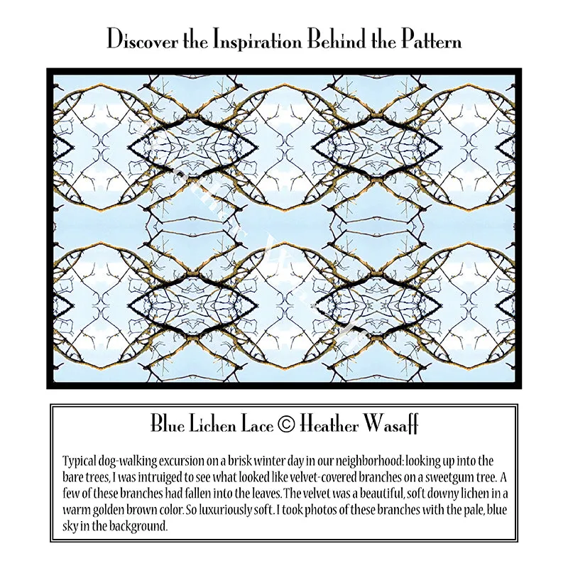 Blue Lichen Lace Wrap Skirt