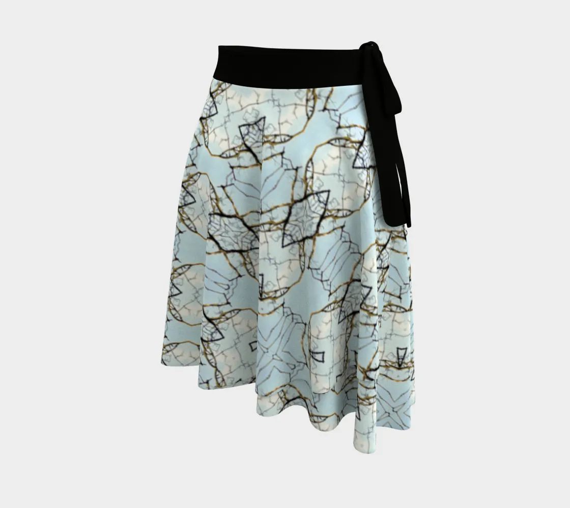 Blue Lichen Lace Wrap Skirt