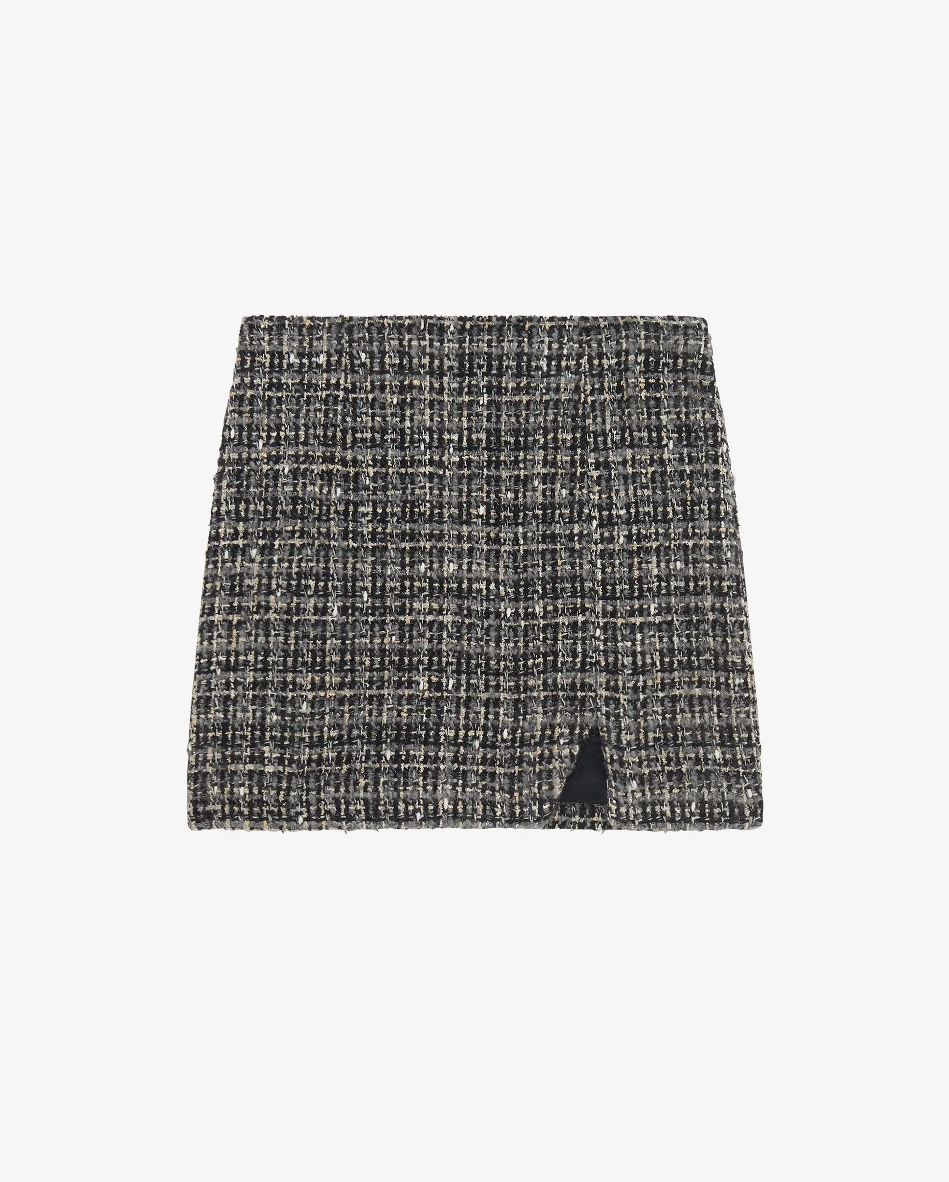 BRYAN TWEED SKIRT / DARK GREY BLACK