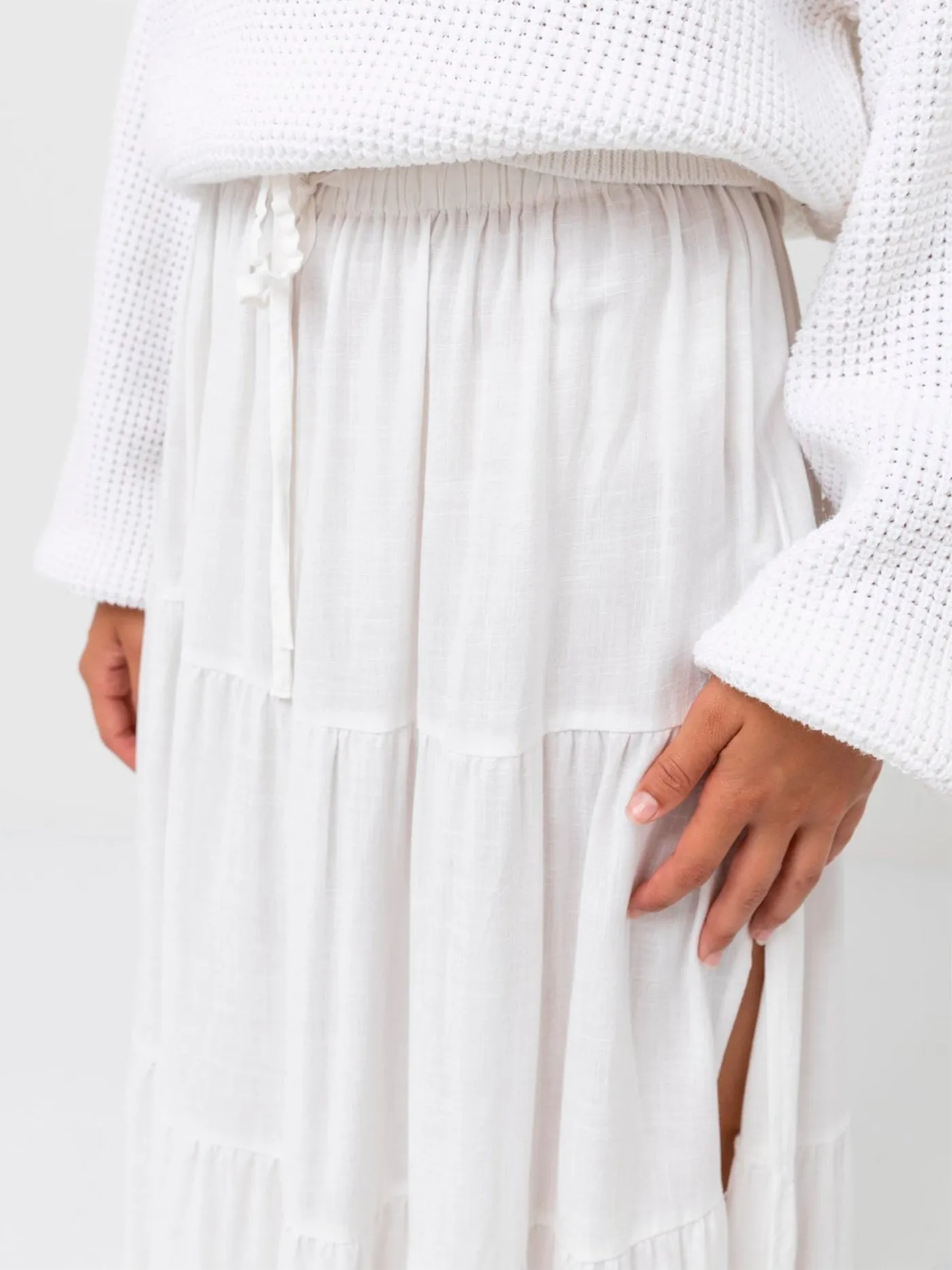 Classic Tiered Maxi Skirt