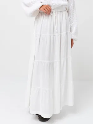 Classic Tiered Maxi Skirt