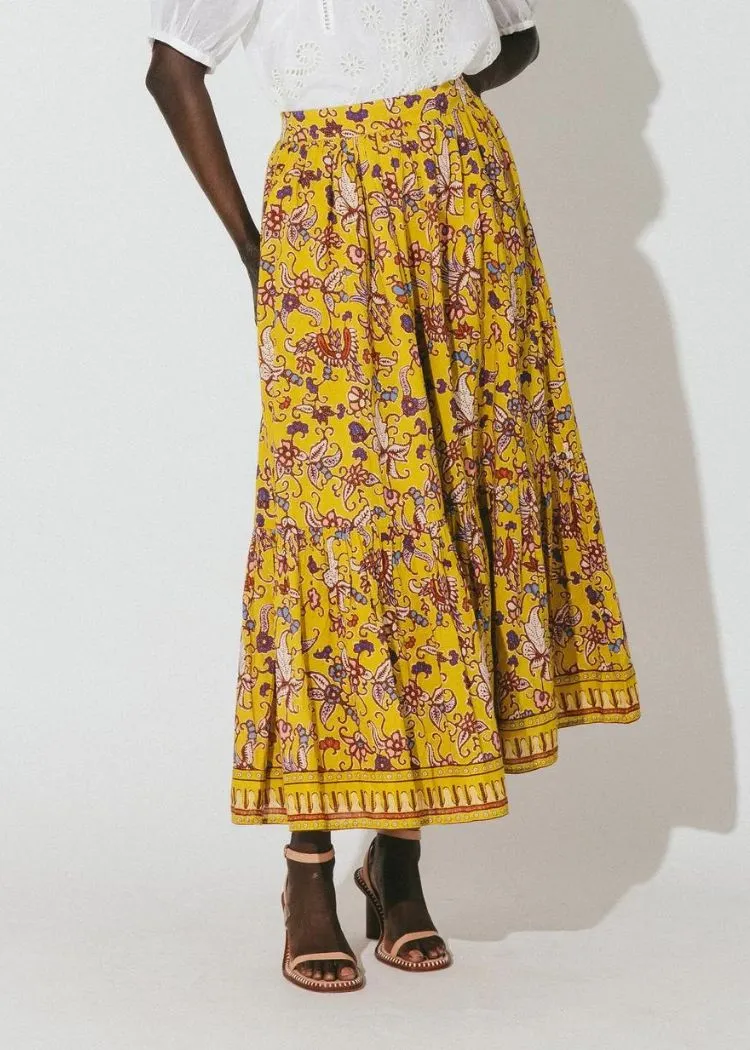 Cleobella Charlene Ankle Skirt - Evora Print