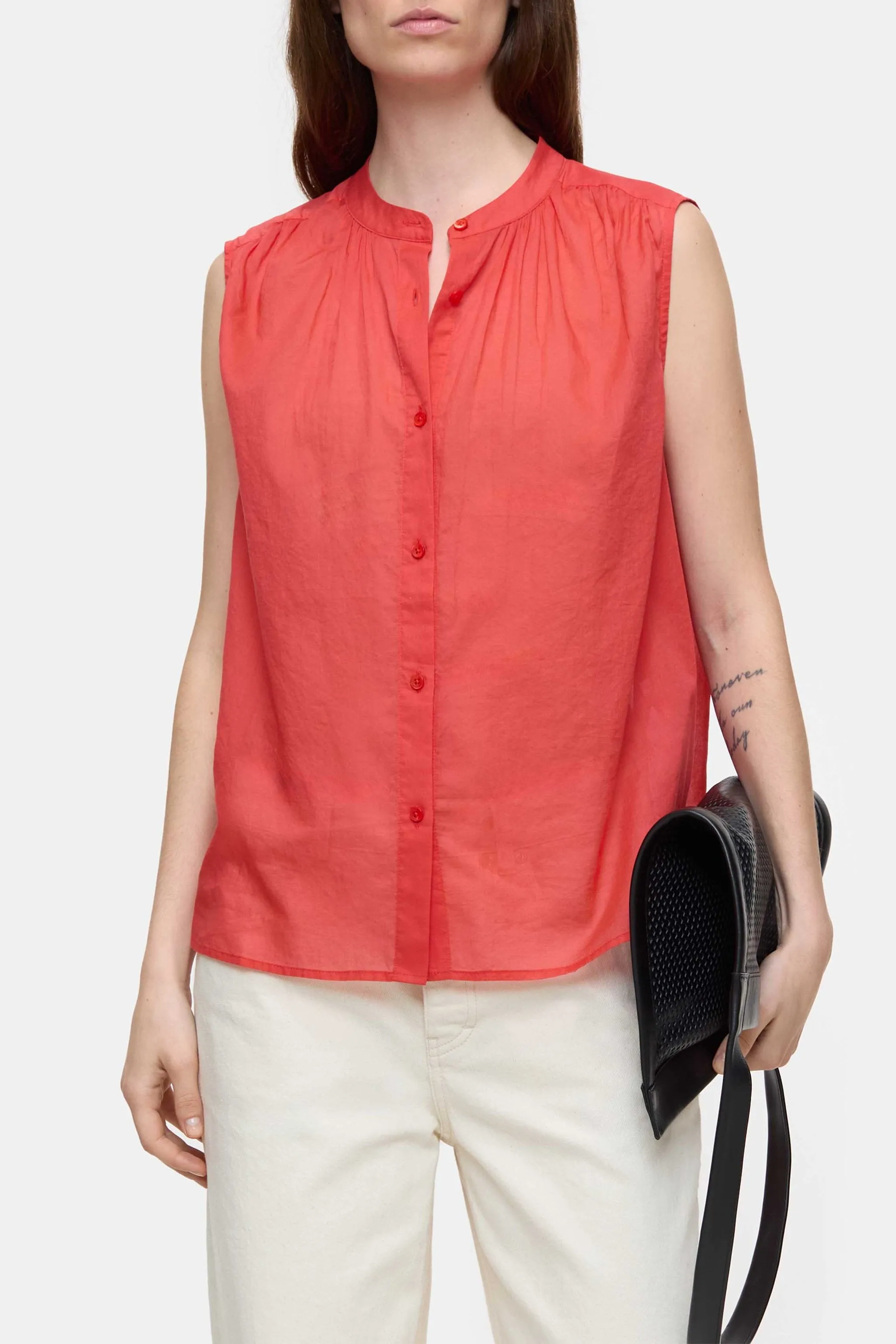 CLOSED WOMENS COTTON VOILE BLOUSE - 2 COLORS