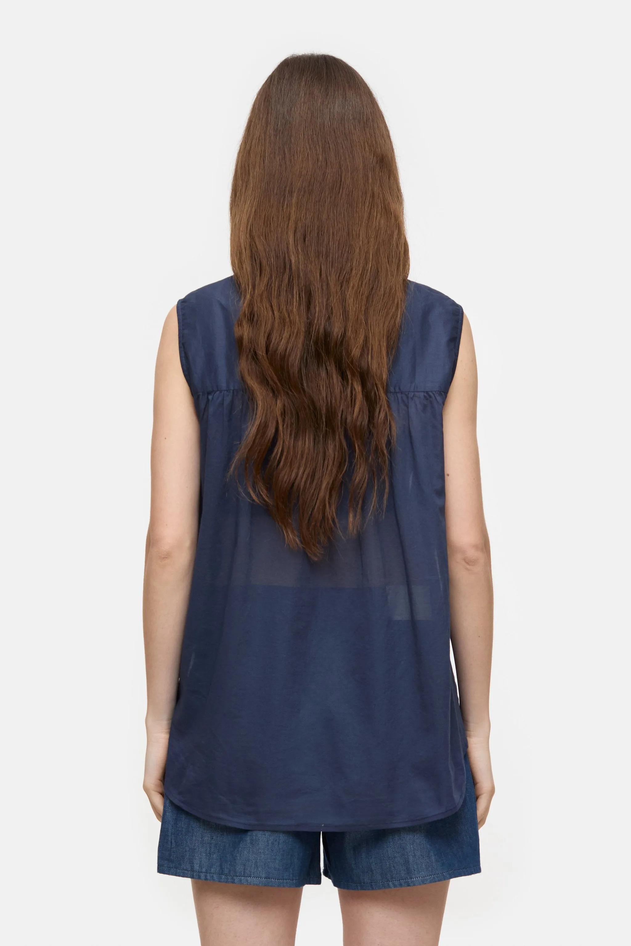 CLOSED WOMENS COTTON VOILE BLOUSE - 2 COLORS