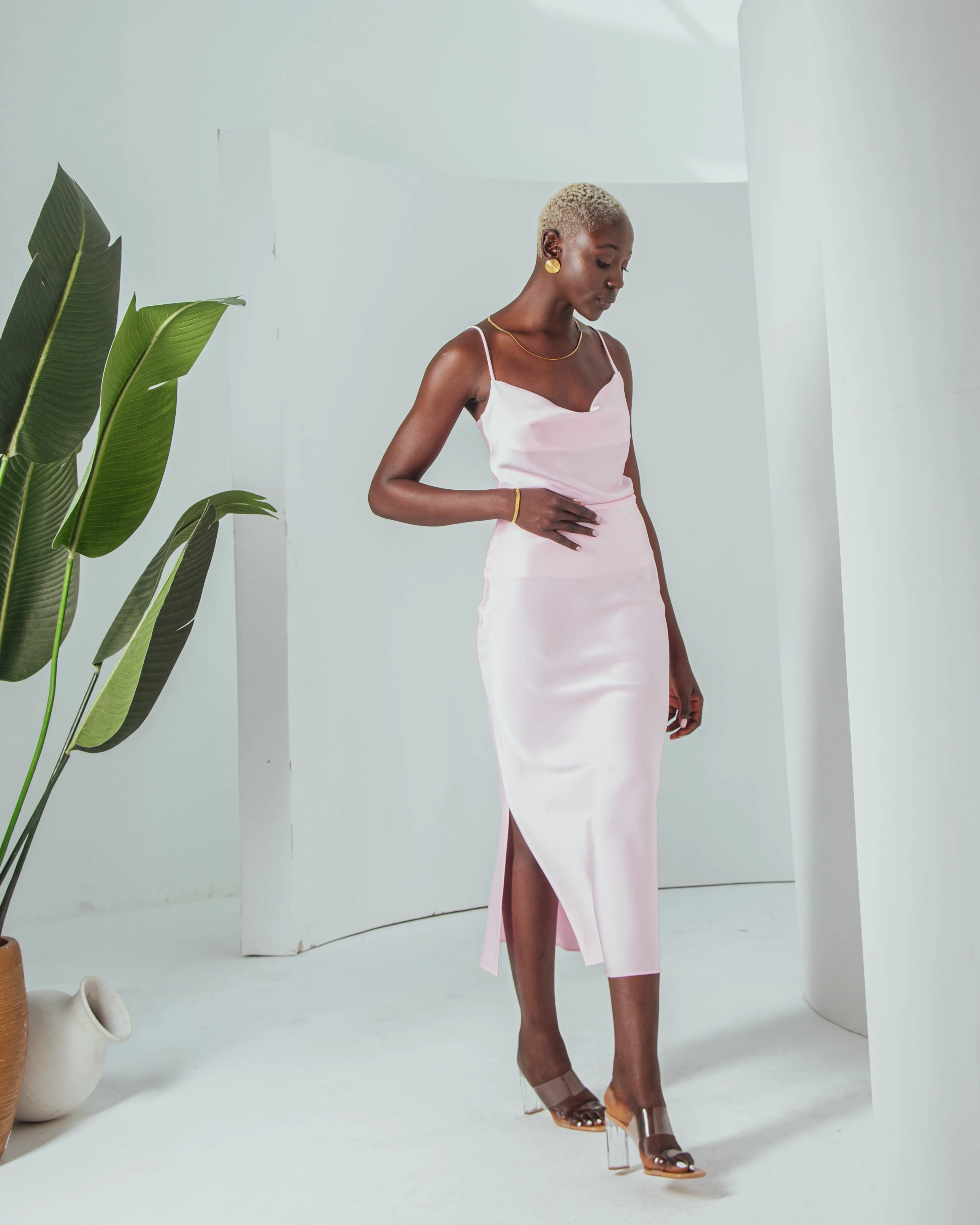 Essentials - Satin Midi Skirt