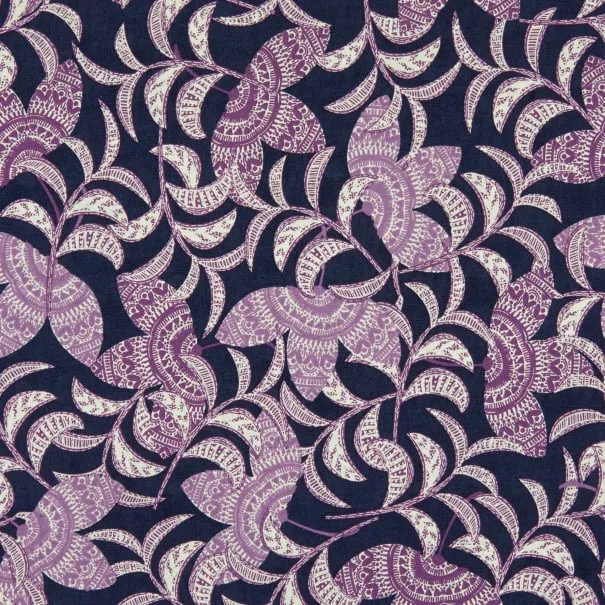 Fabric Editions Michalina Purple Floral Cotton Prints
