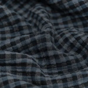 Gingham Organic Cotton Double Gauze - Ocean/Midnight Blue