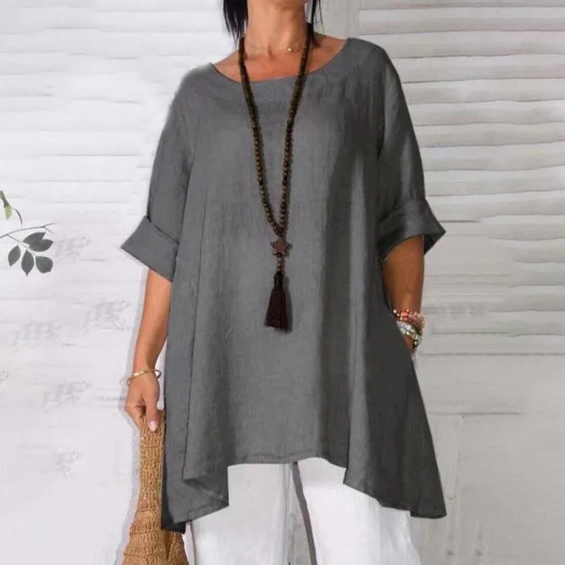 Ivyshape | Casual Loose-Fit Oversized Blouse for Women