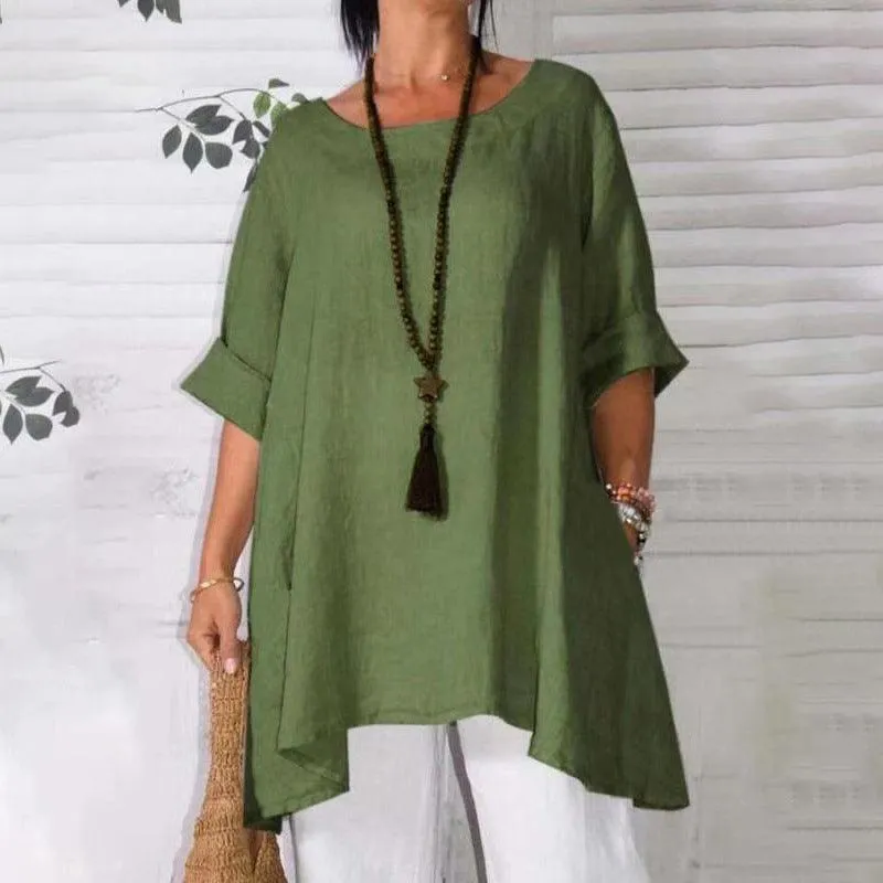 Ivyshape | Casual Loose-Fit Oversized Blouse for Women