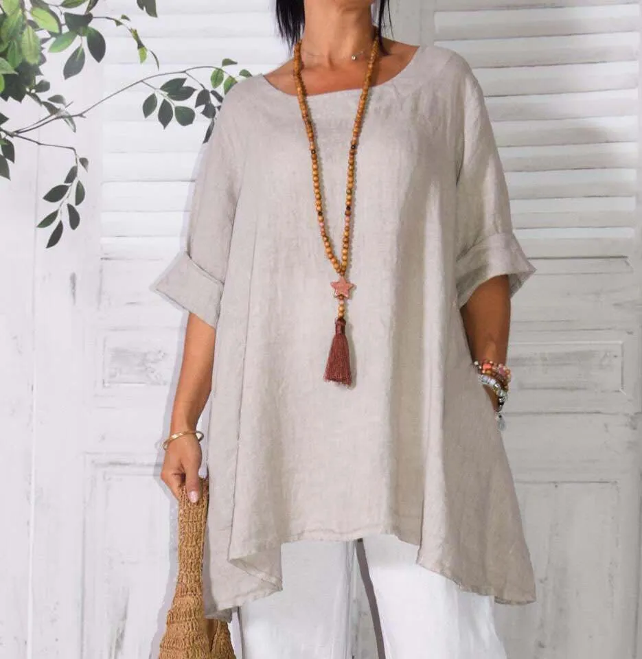 Ivyshape | Casual Loose-Fit Oversized Blouse for Women