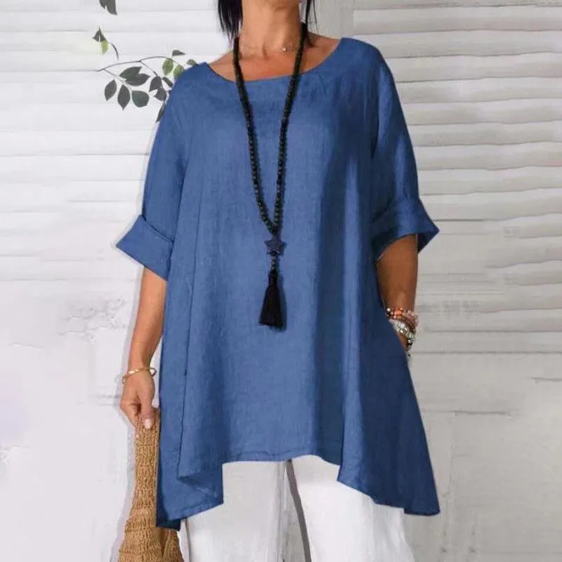 Ivyshape | Casual Loose-Fit Oversized Blouse for Women