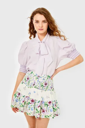 Kylie Skirt-Linen-Fleurs de Provence by Cartolina