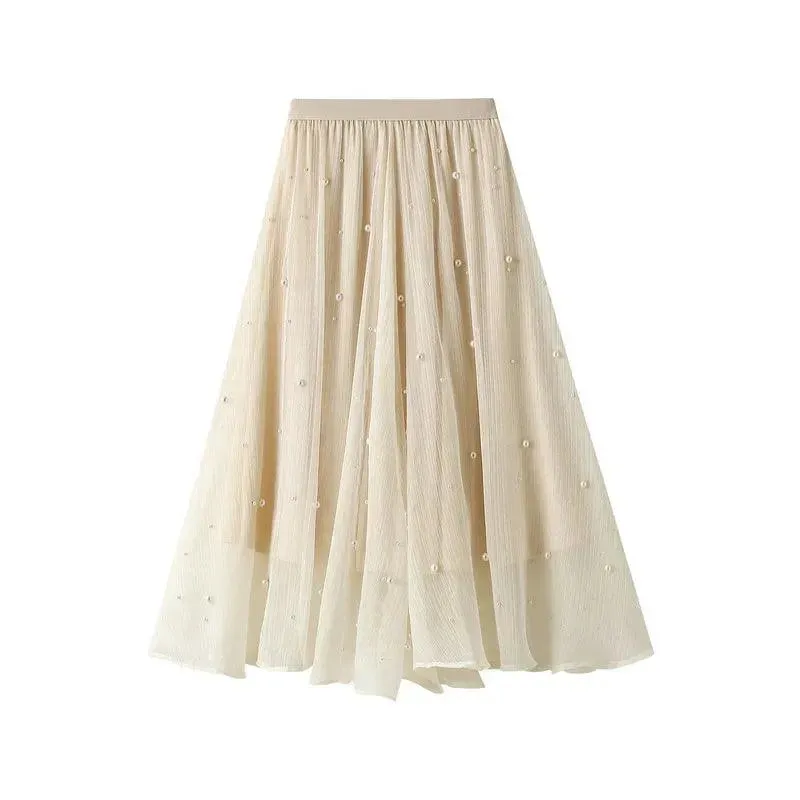 Long Skirt with Ruffle Edge