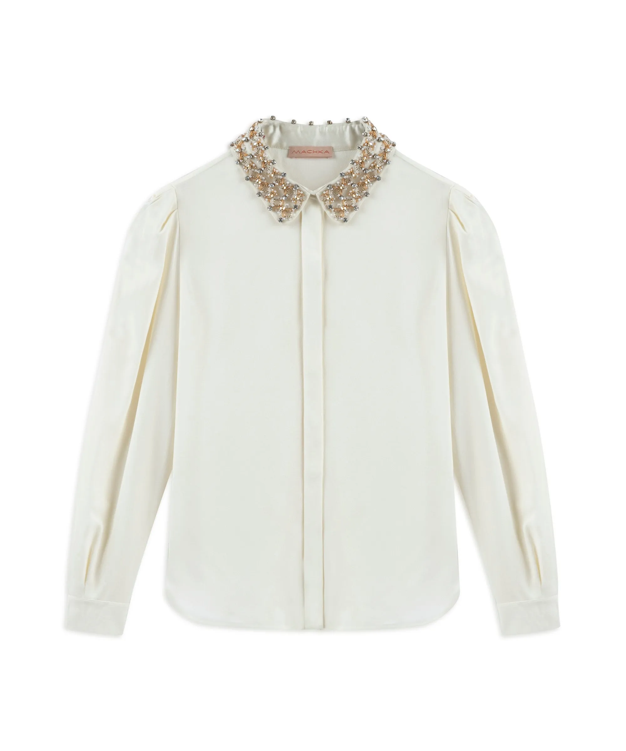 Machka Stone Embroidered Shirt Ecru