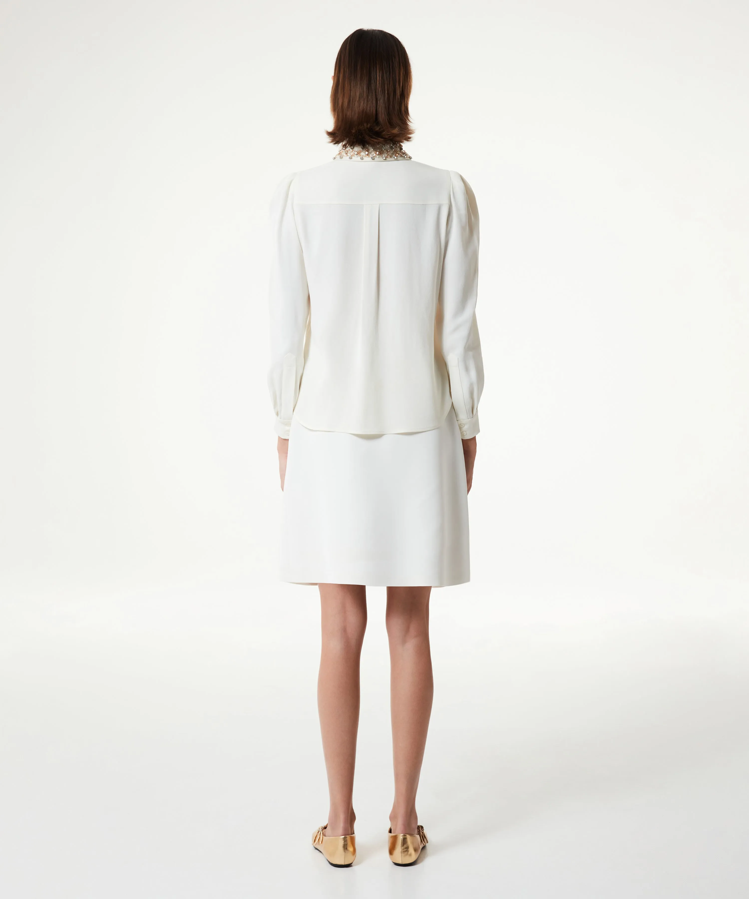 Machka Stone Embroidered Shirt Ecru
