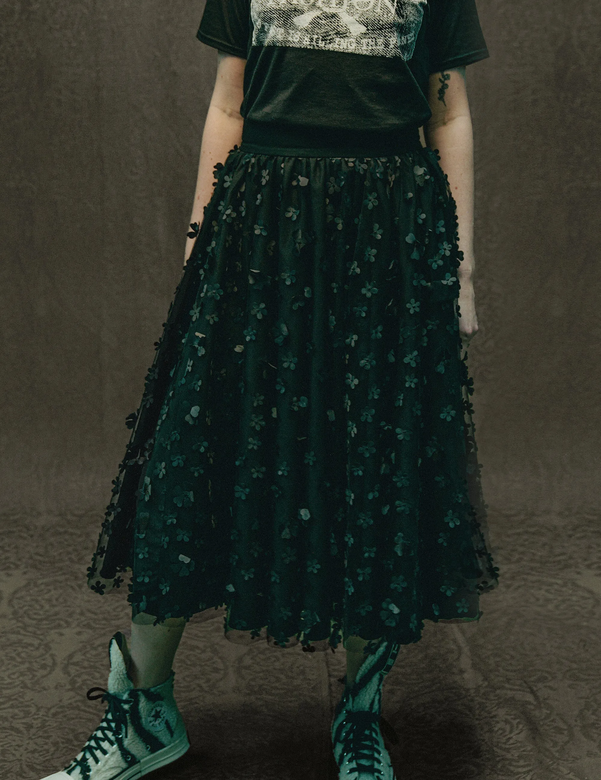 Mesh Maxi Skirt