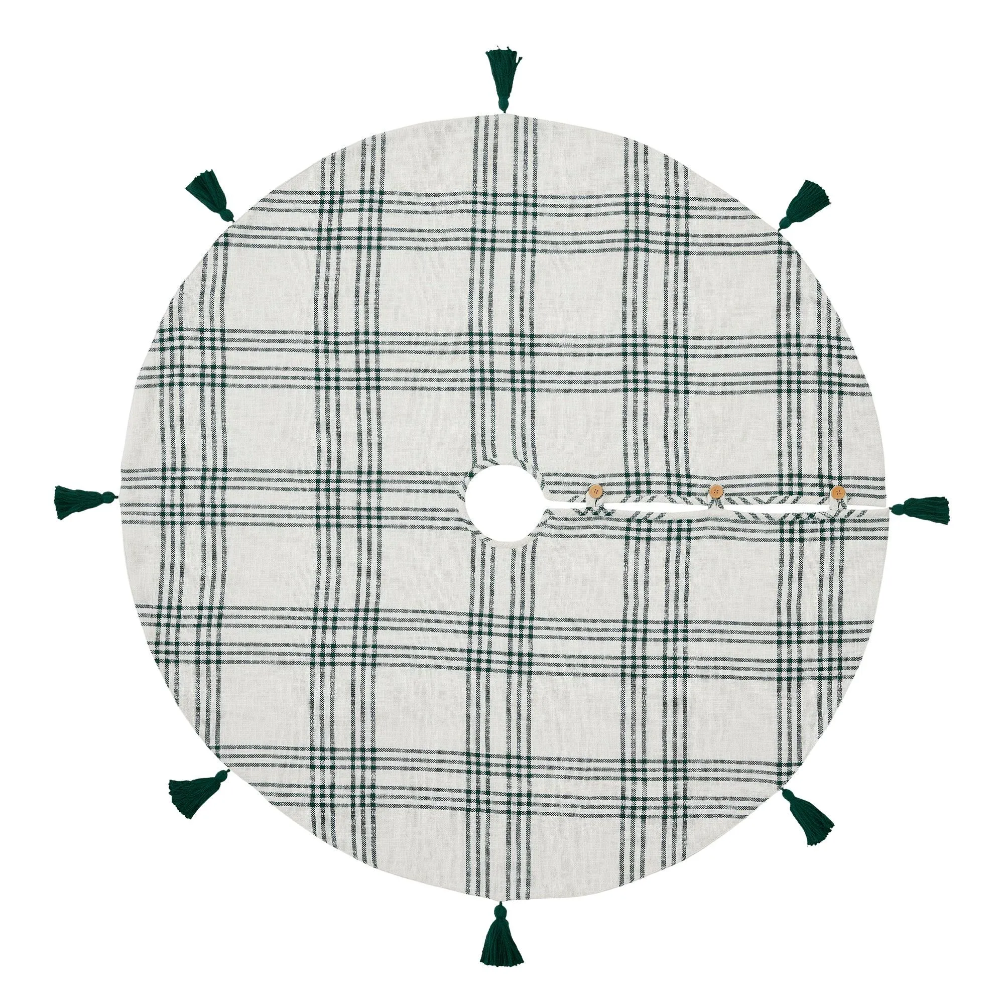 Pine Grove Plaid Christmas Tree Skirt 55 VHC Brands