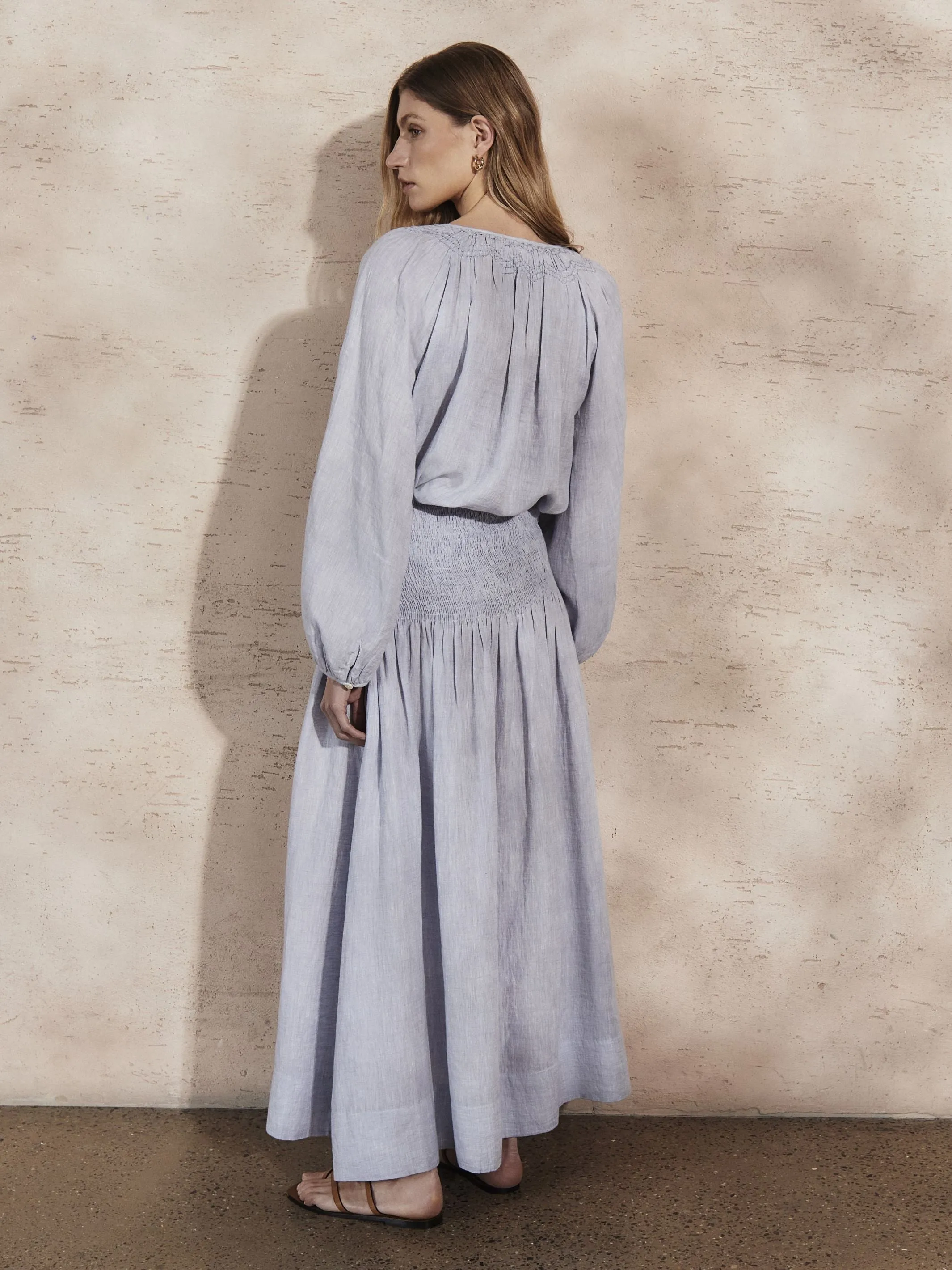 Sky Linen Blouse