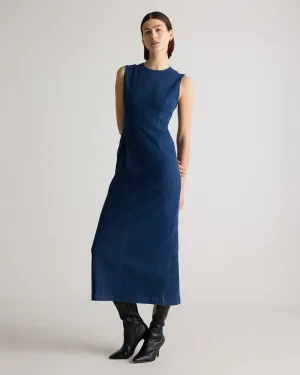 Stretch Denim Midi Dress