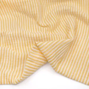 Striped Organic Cotton Double Gauze - Buttercup