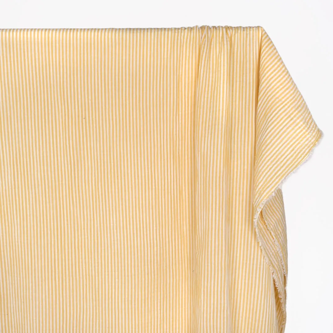 Striped Organic Cotton Double Gauze - Buttercup