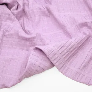 Striped Smocked Cotton Voile - Lilac