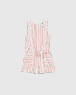 Toddler Girl Multi Stripe Romper