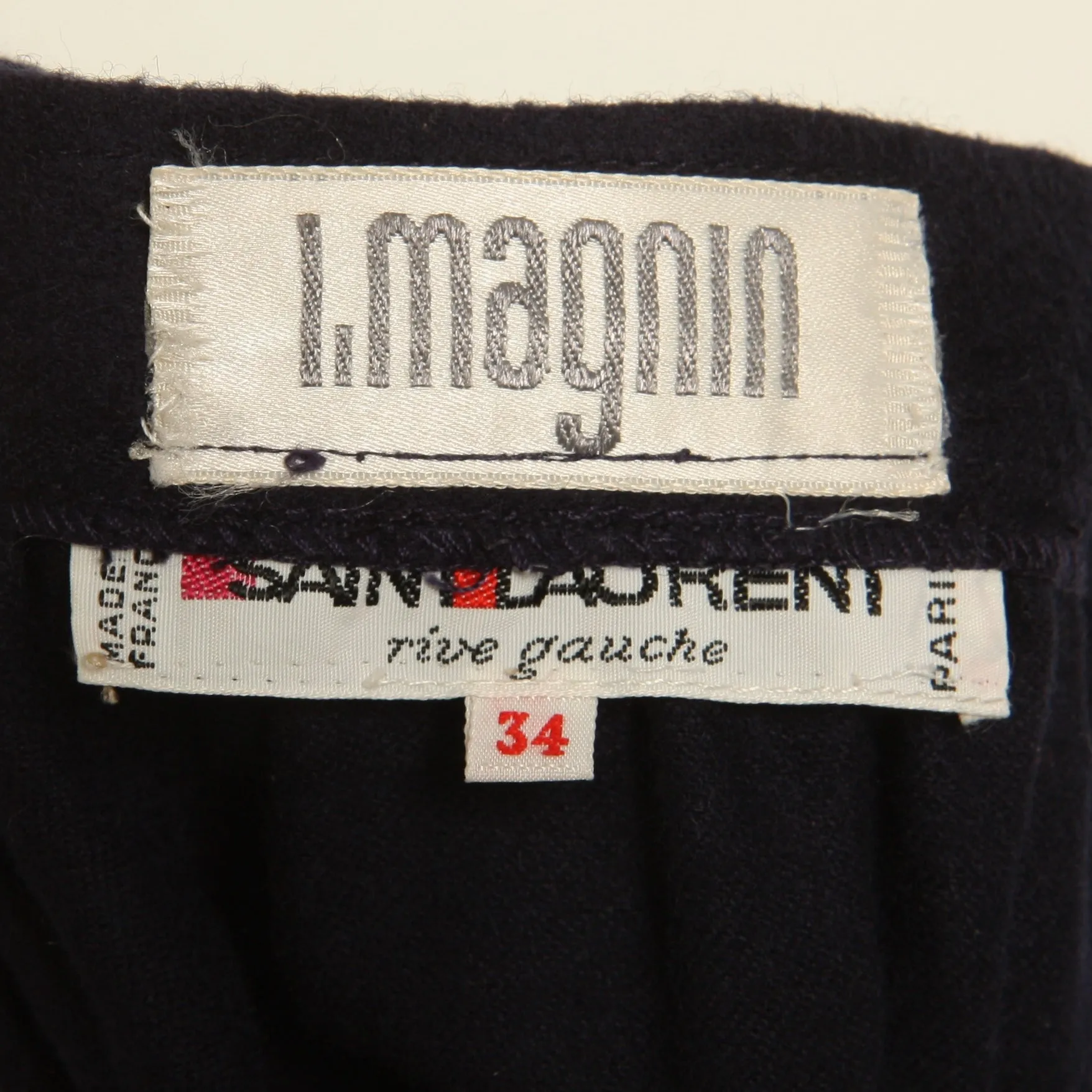 Vintage 70's Yves Saint Laurent Rive Gauche Wool Skirt