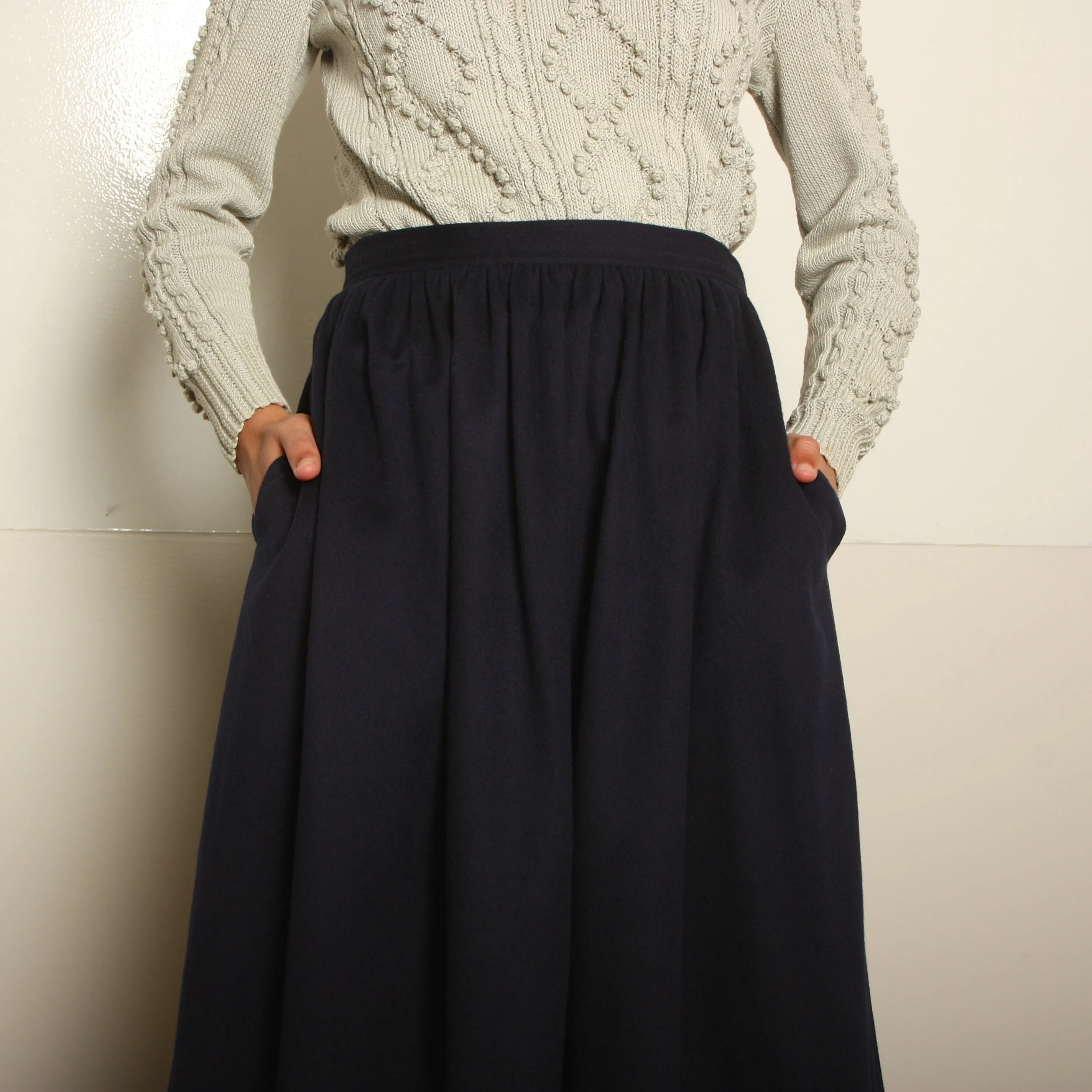 Vintage 70's Yves Saint Laurent Rive Gauche Wool Skirt