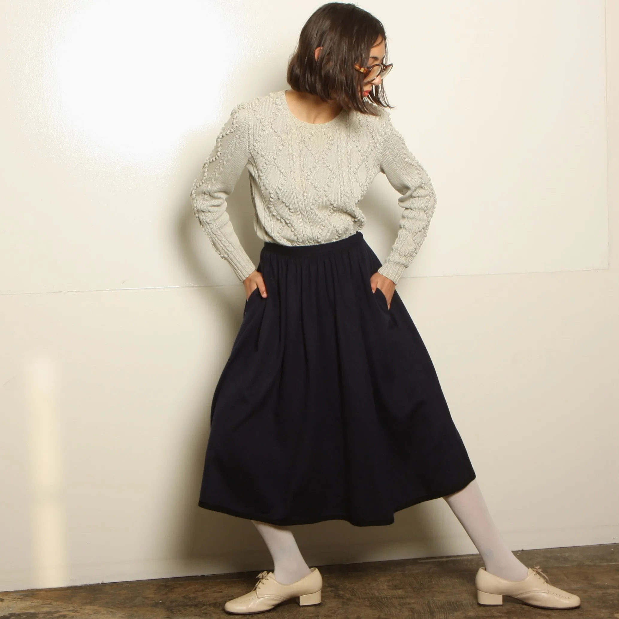 Vintage 70's Yves Saint Laurent Rive Gauche Wool Skirt