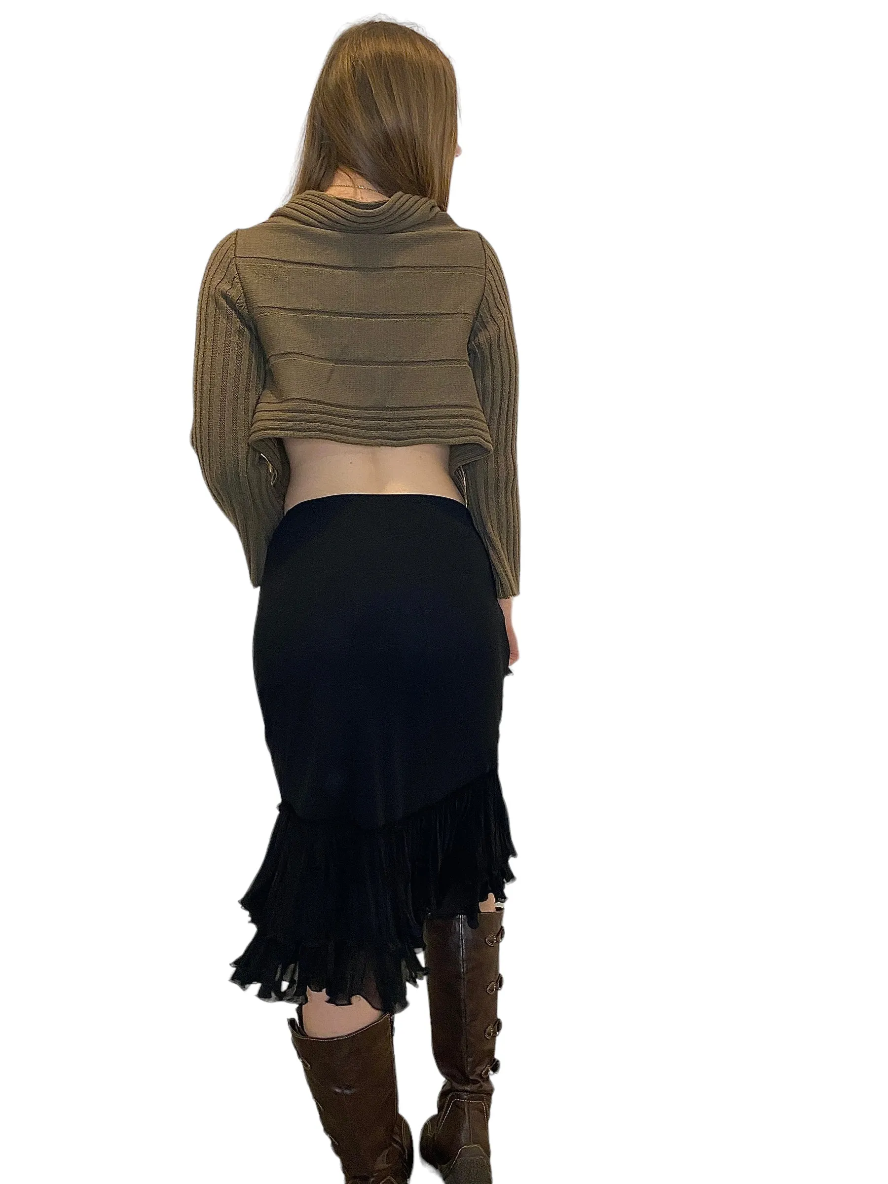Vintage 90s Sheer Midi Skirt (M)