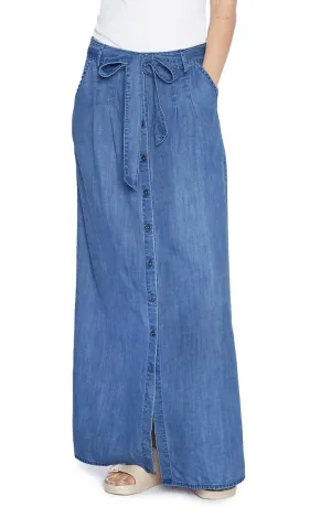 Wash Lab Denim Soft Denim Maxi Skirt