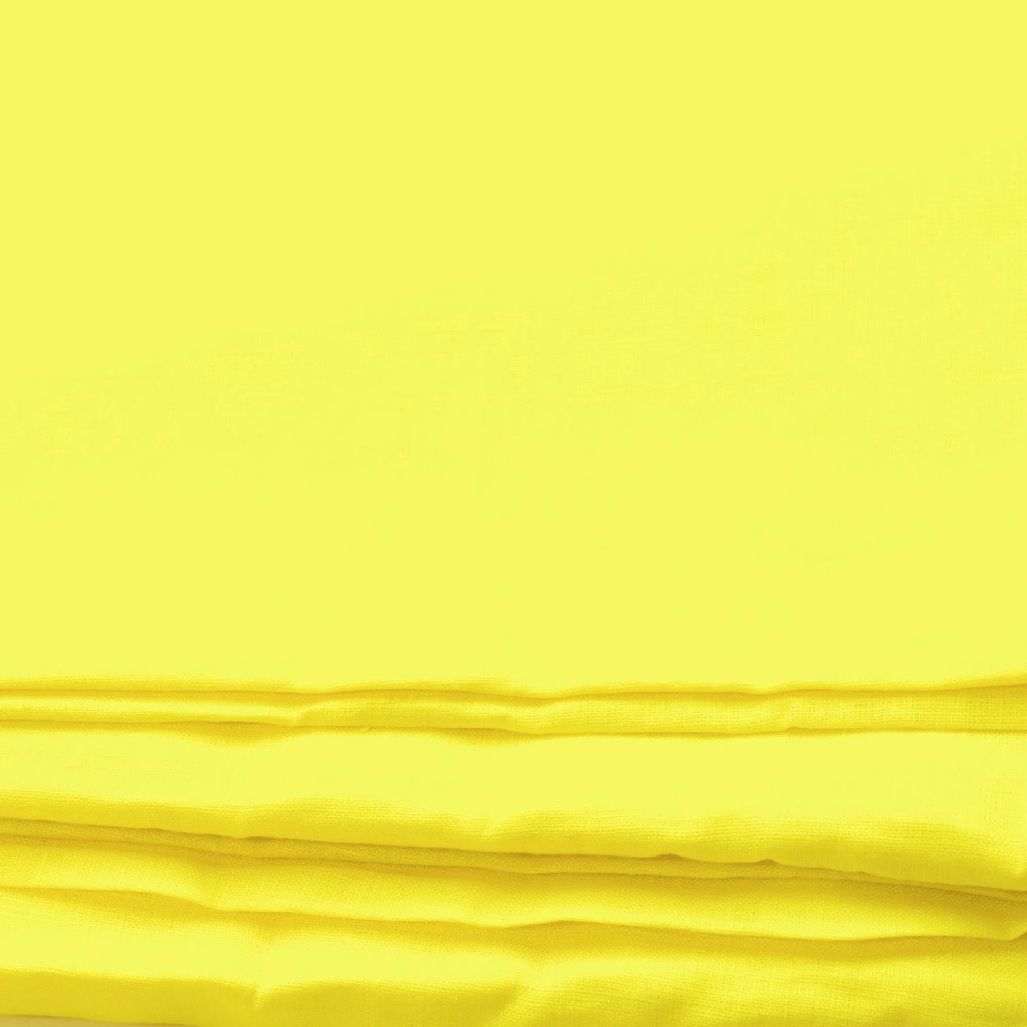 Washed Plain Pure Linen Fabric (Width 58'') - Lemon Yellow