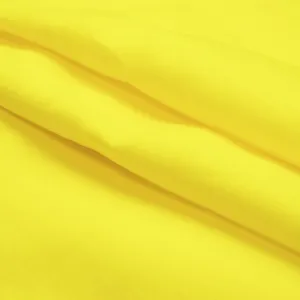 Washed Plain Pure Linen Fabric (Width 58'') - Lemon Yellow