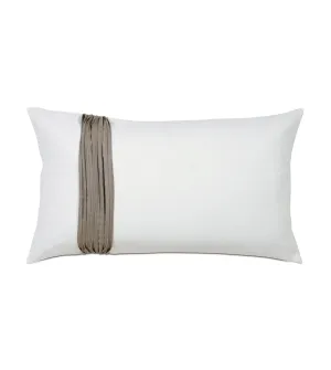 White 100% Linen King Sham (Left) 21x37