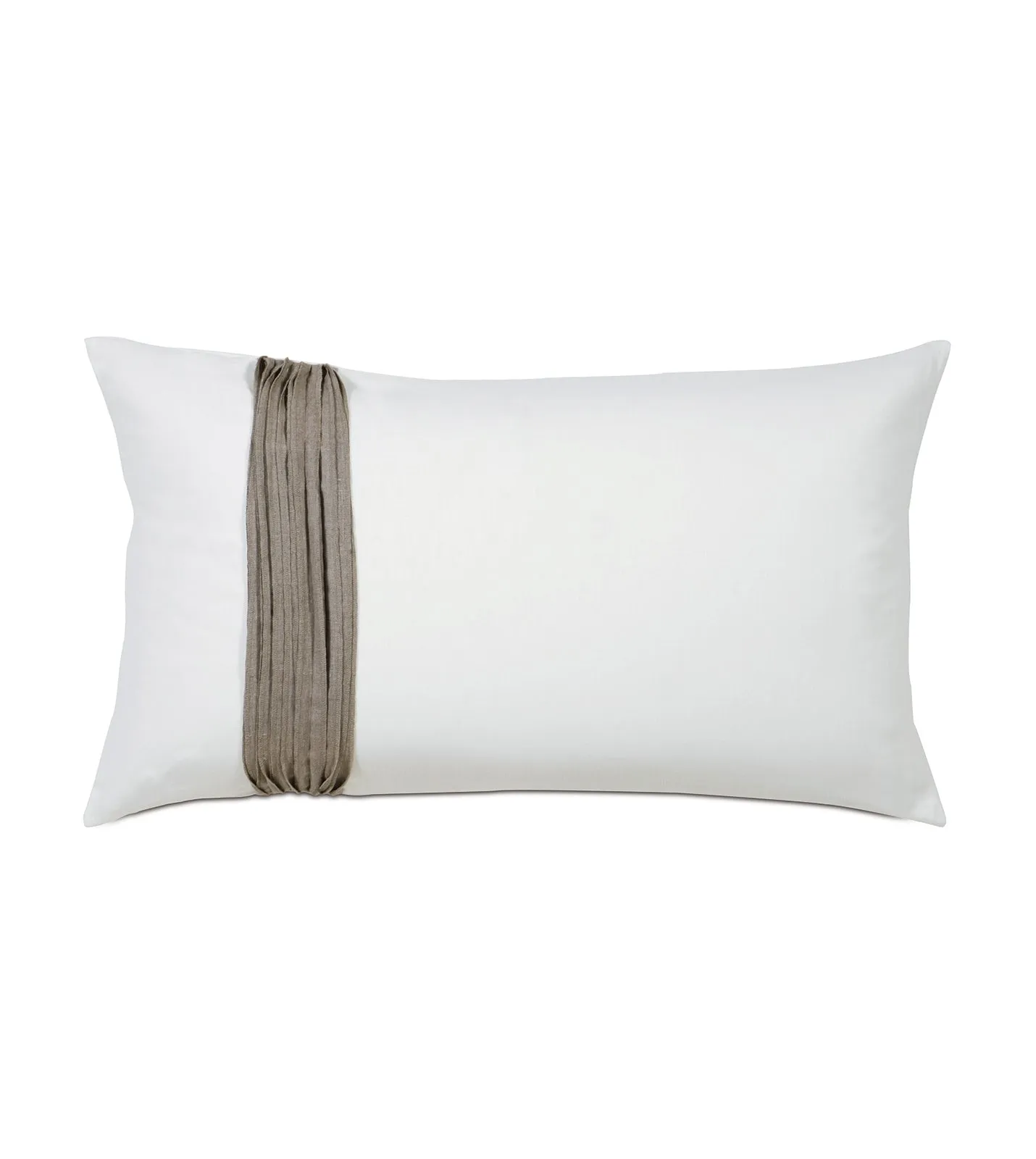 White 100% Linen King Sham (Left) 21x37