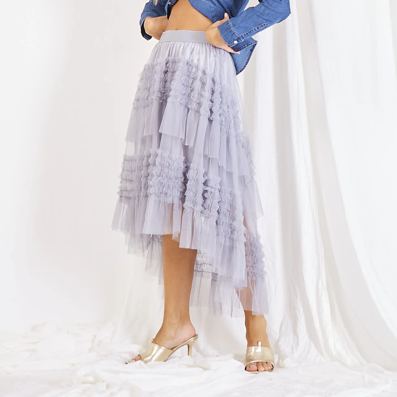 Wholesale romantic mesh skirt