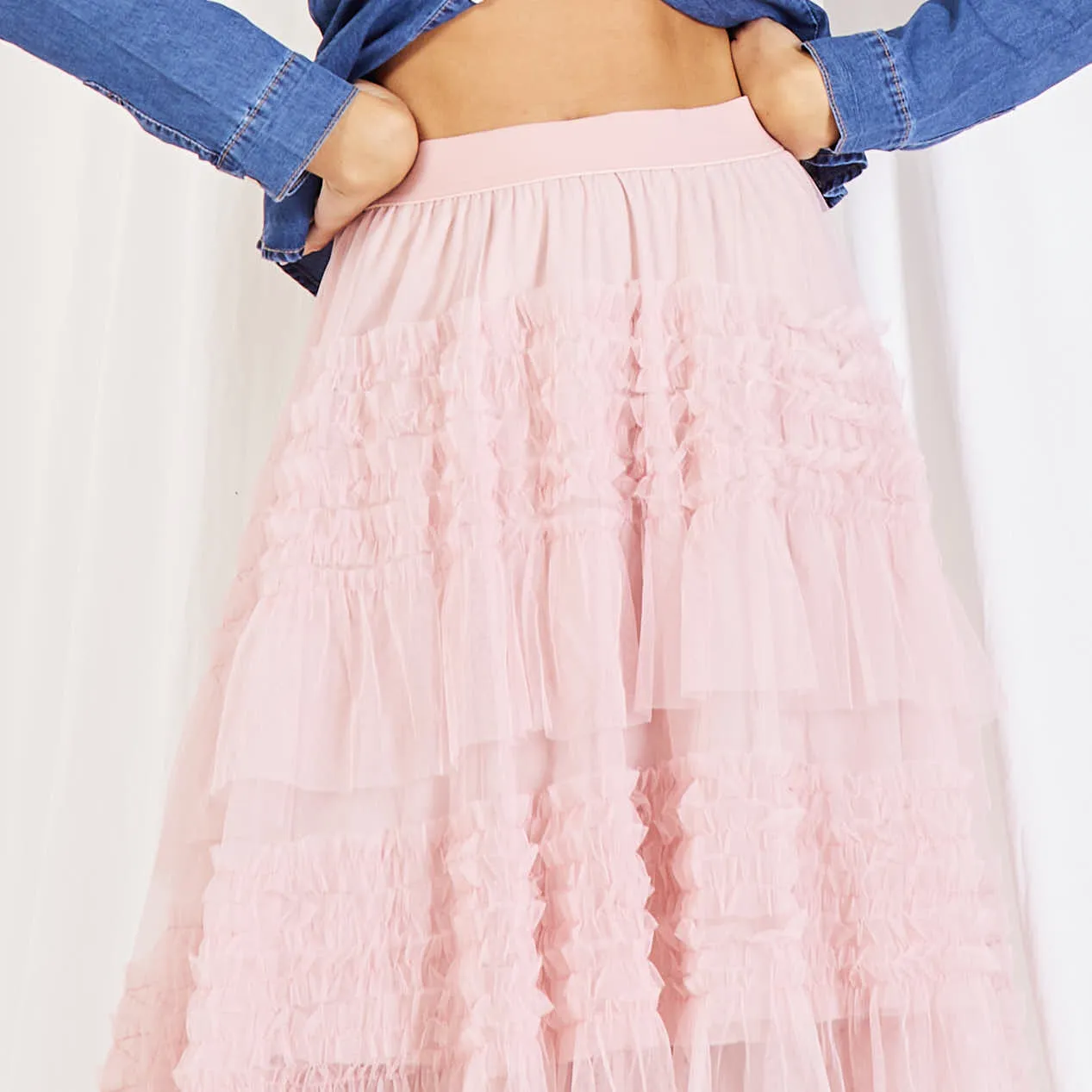 Wholesale romantic mesh skirt