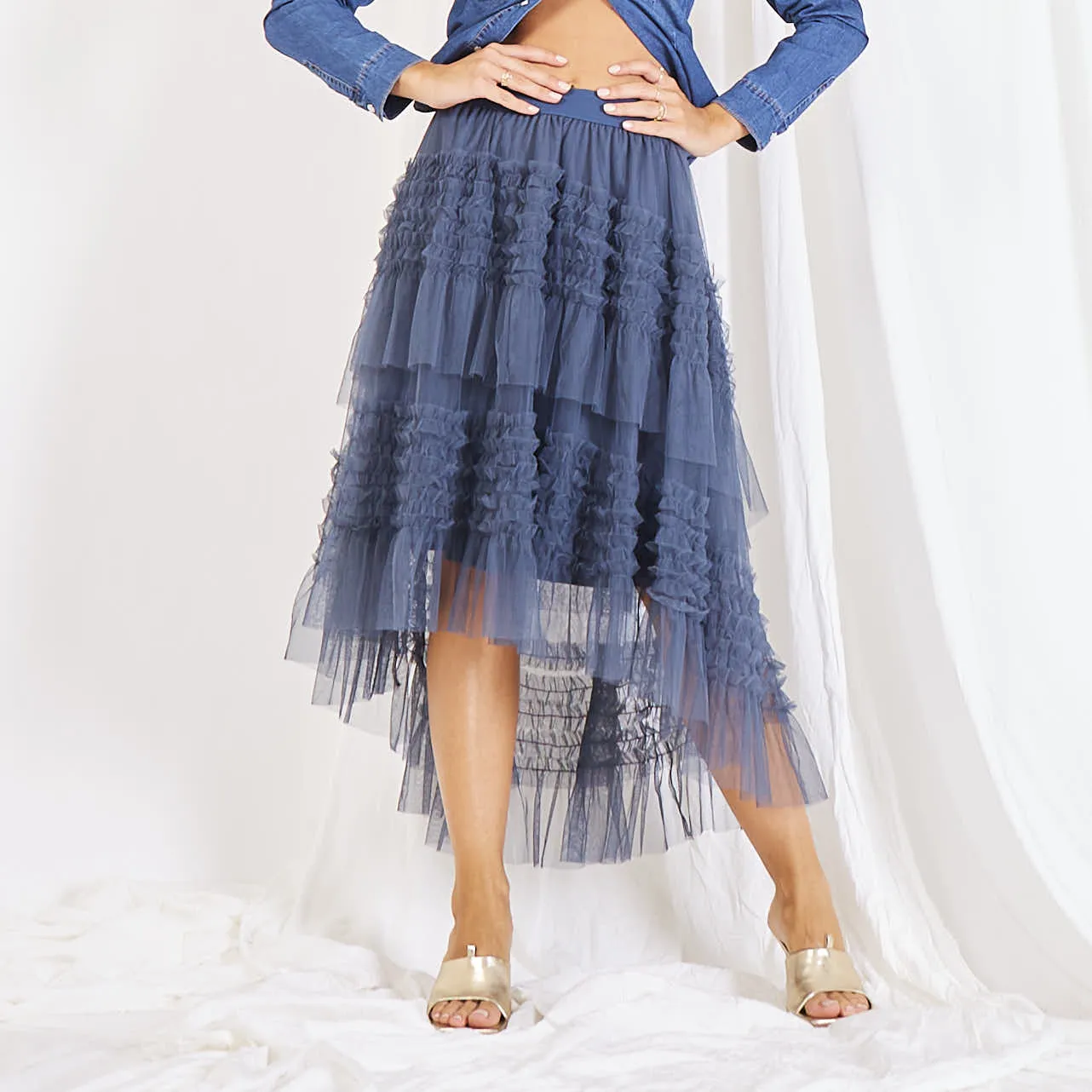 Wholesale romantic mesh skirt