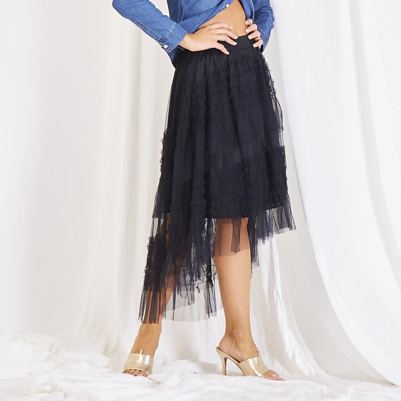 Wholesale romantic mesh skirt