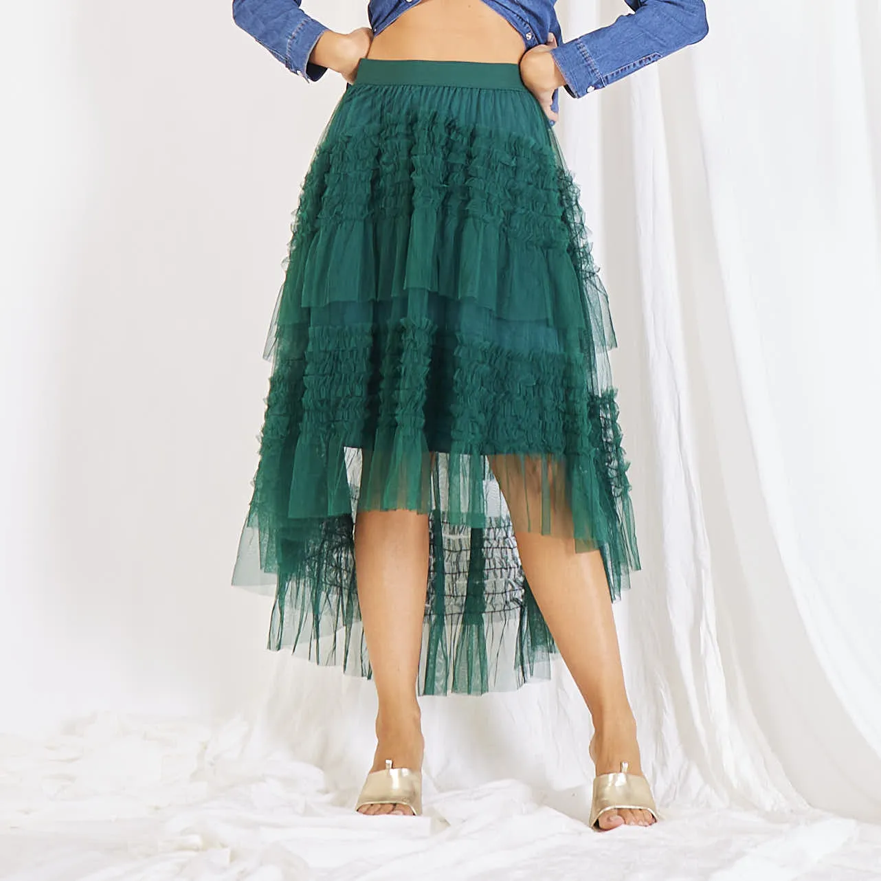 Wholesale romantic mesh skirt