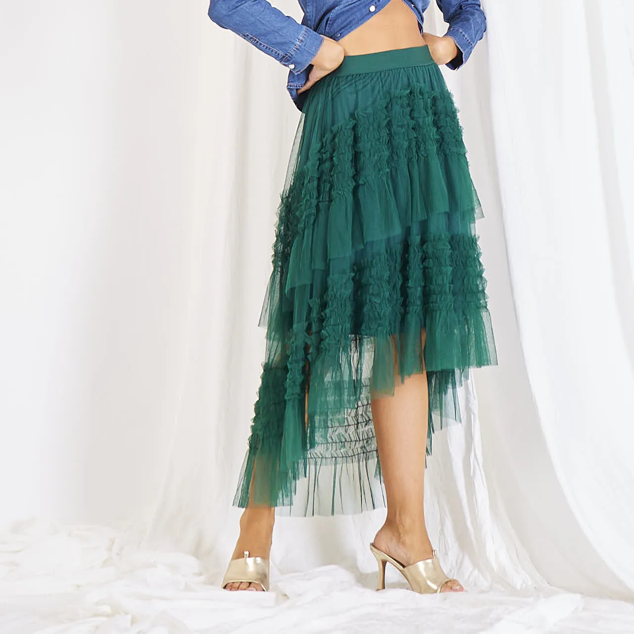 Wholesale romantic mesh skirt