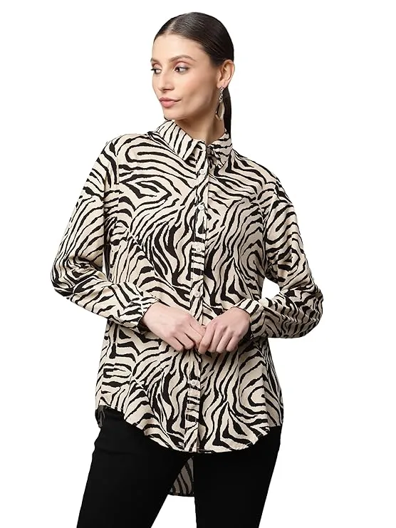Women's Solid Round Neck Blouson Top
